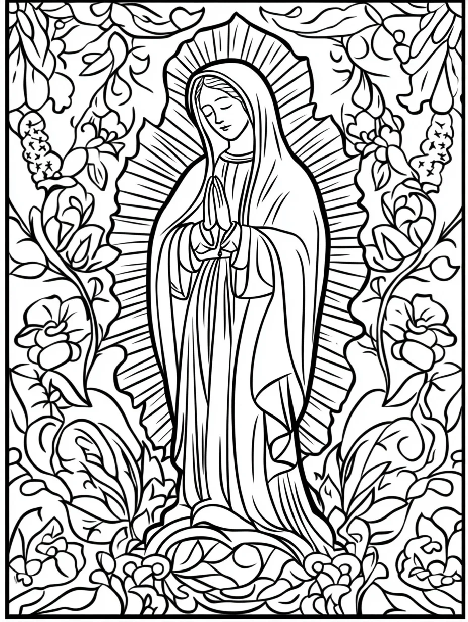 22 our lady of guadalupe coloring pages - free pdf printables